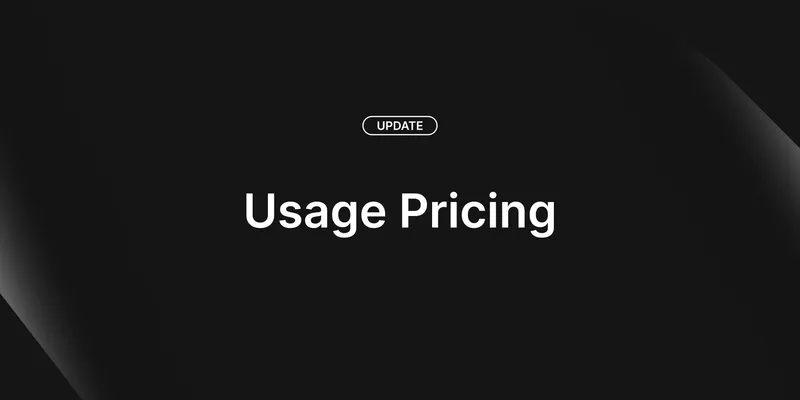 Usage-Based Pricing Update